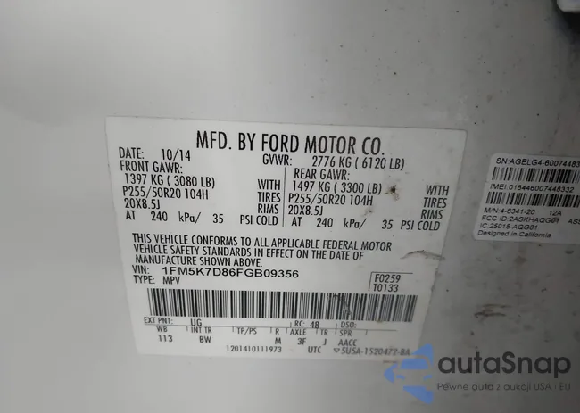 1FM5K7D86FGB09356: 44227465