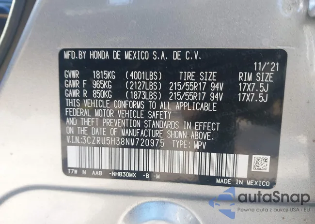 3CZRU5H38NM720975: 44227491