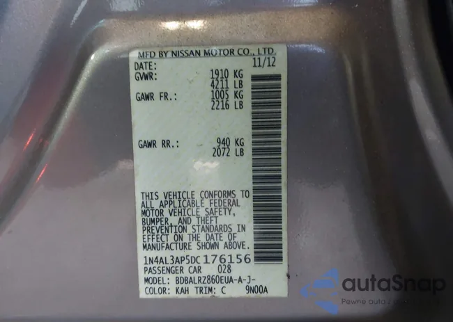 1N4AL3AP5DC176156: 44227580