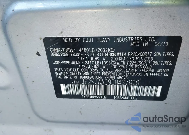 JF2SJAAC9EH437610: 44227784