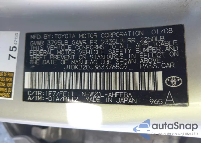 JTDKB20U383376509: 44227882