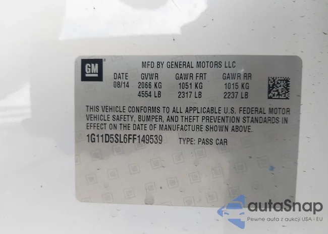 1G11D5SL6FF149539: 44227891