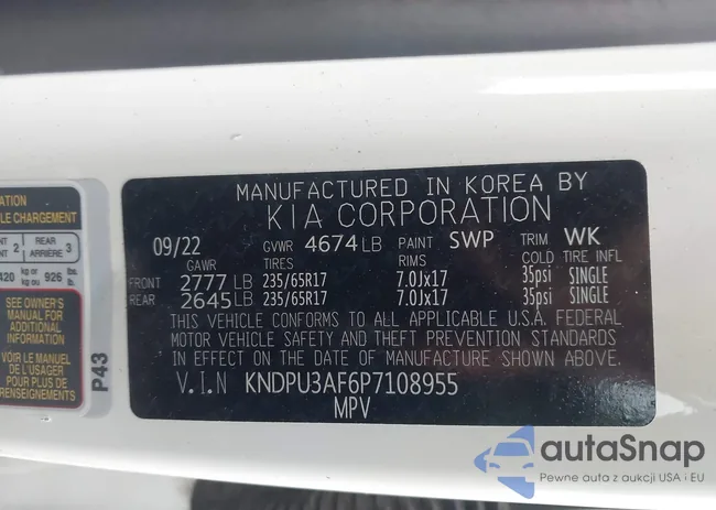 KNDPU3AF6P7108955: 44227898