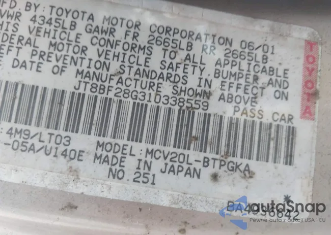 JT8BF28G310338559: 44227913