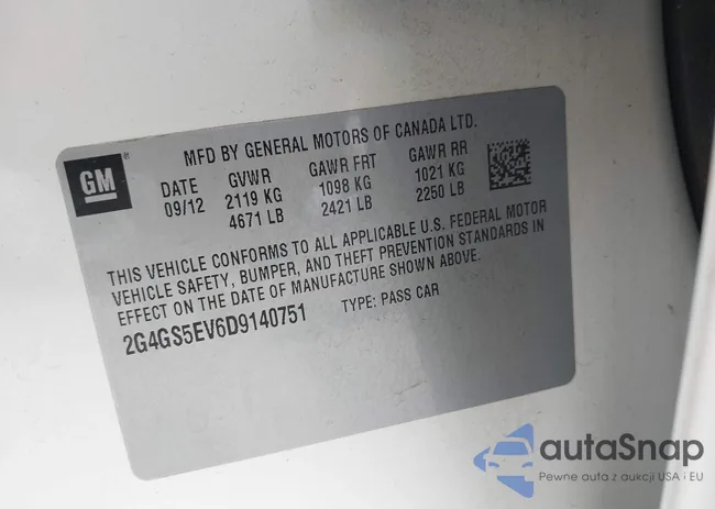 2G4GS5EV6D9140751: 44227035