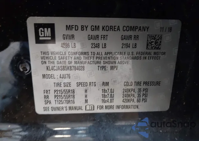 KL4CJASB5KB784028: 44227156