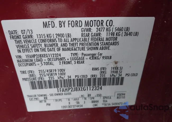 1FAHP2J8XEG112324: 44227219