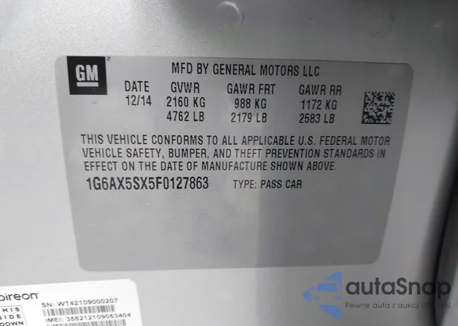 1G6AX5SX5F0127863: 44227334