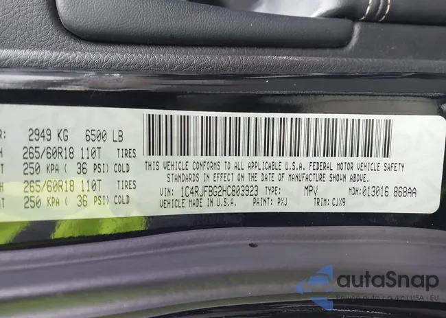 1C4RJFBG2HC803923: 44228347