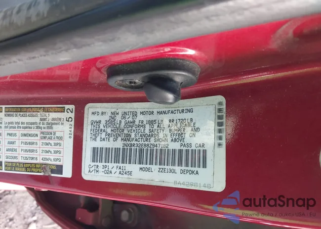 1NXBR32E88Z947182: 44228402