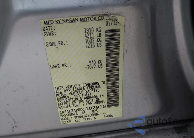 1N4AL3AP0DC102918: 44228429