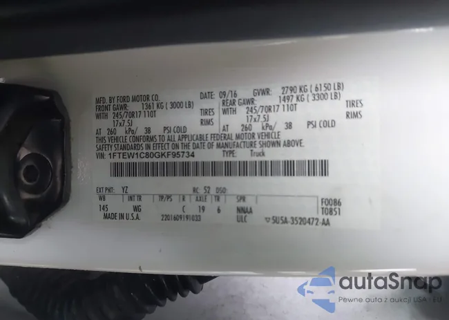 1FTEW1C80GKF95734: 44228455