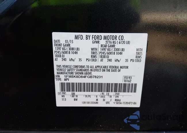 1FM5K8D84FGB78231: 44228548