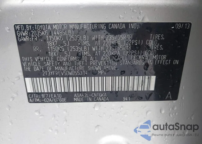 2T3YFREV5DW055314: 44228707