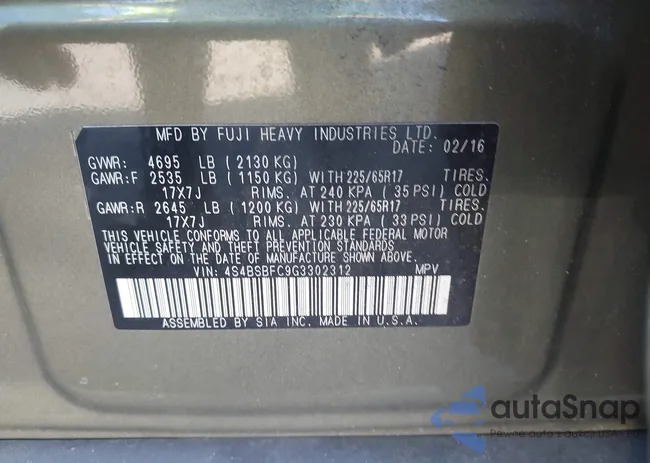 4S4BSBFC9G3302312: 44228743