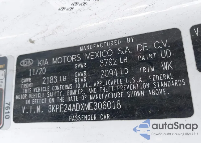 3KPF24ADXME306018: 44227991