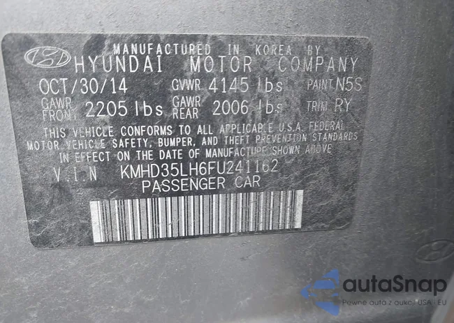 KMHD35LH6FU241162: 44229332