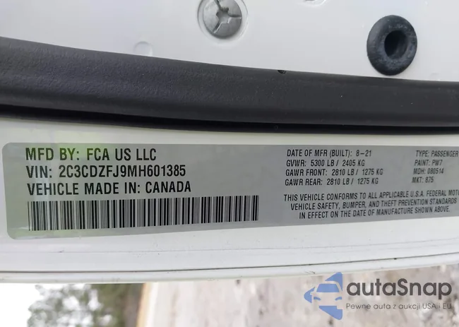 2C3CDZFJ9MH601385: 44229405