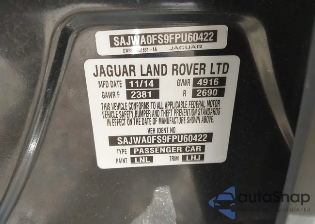 SAJWA0FS9FPU60422: 44229410