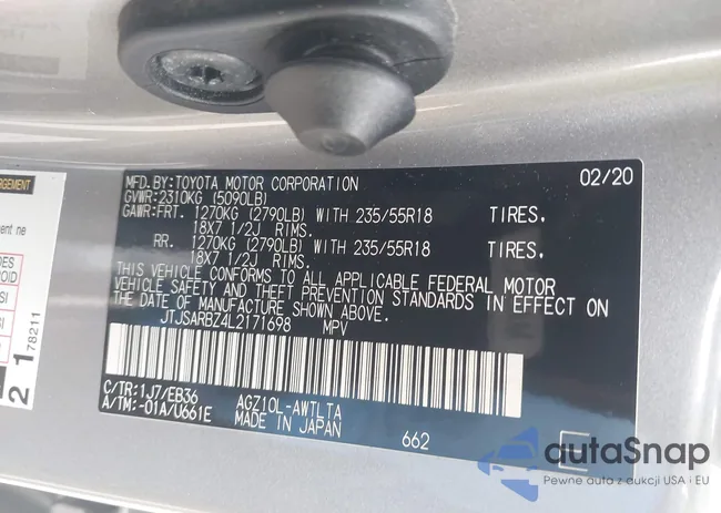 JTJSARBZ4L2171698: 44229433