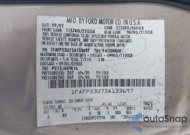 1FAFP53U73A133697: 44229439