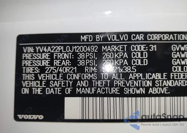 YV4A22PL0J1200492: 44229446