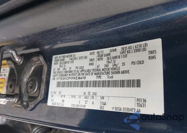 1FTEW1CP1FKE36419: 44229513