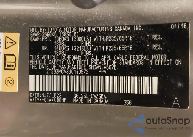 2T2BZMCA3JC140573: 44229574