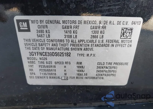 3GYFNCE39DS625182: 44229764