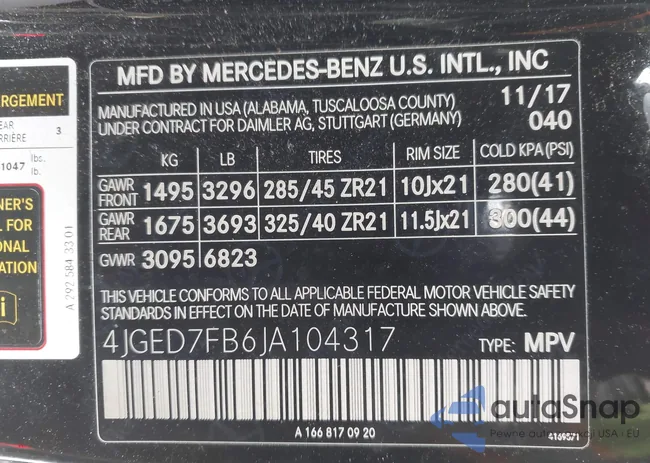 4JGED7FB6JA104317: 44229778