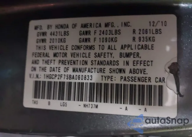 1HGCP2F75BA060833: 44229863