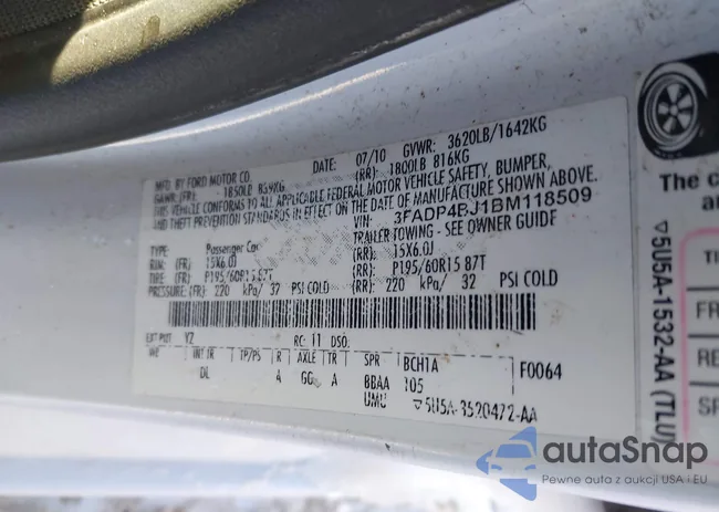 3FADP4BJ1BM118509: 44228932