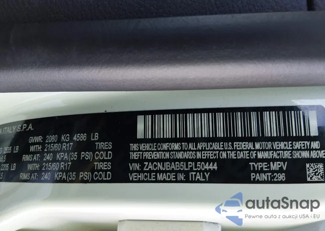 ZACNJBAB5LPL50444: 44229042