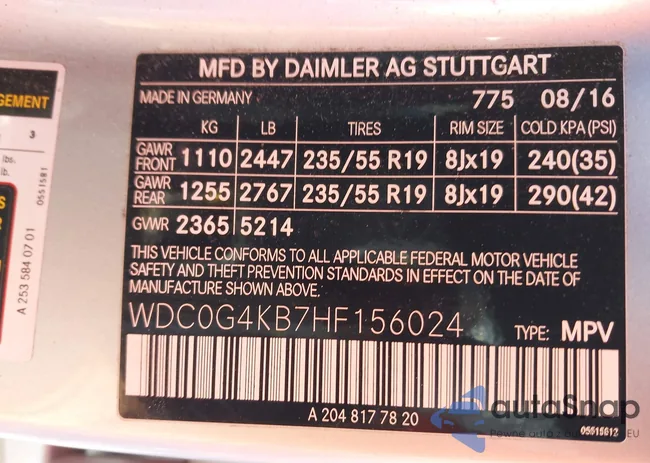 WDC0G4KB7HF156024: 44229047