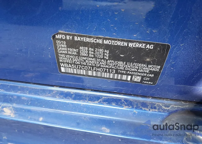 WBA5U7C07LFH07113: 44229125