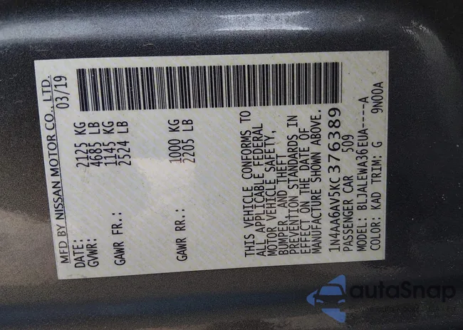 1N4AA6AV5KC376389: 44229204