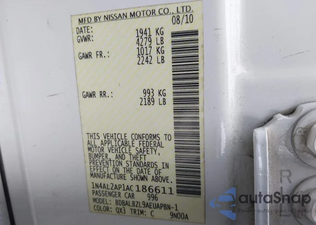 1N4AL2AP1AC186611: 44229277