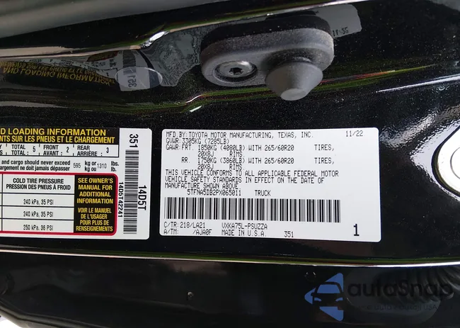 5TFNA5DB2PX065011: 44230398