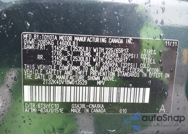 2T3ZK4DV1BW013529: 44230479