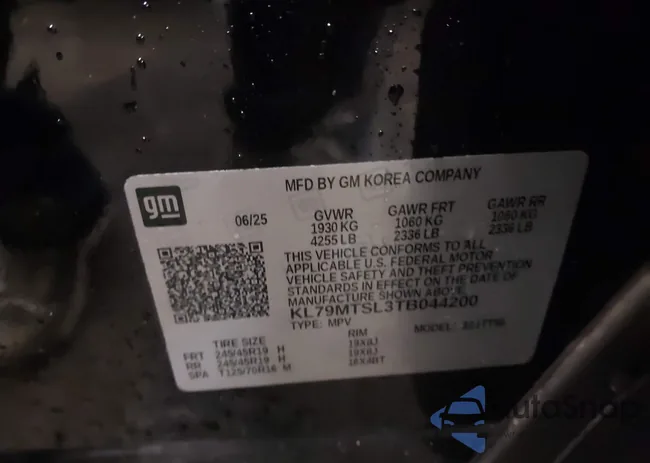 KL79MTSL3TB044200: 44230516