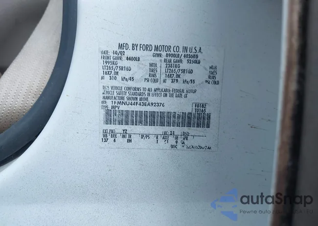 1FMNU44F43EA92376: 44230583