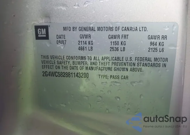 2G4WC582881143200: 44230638