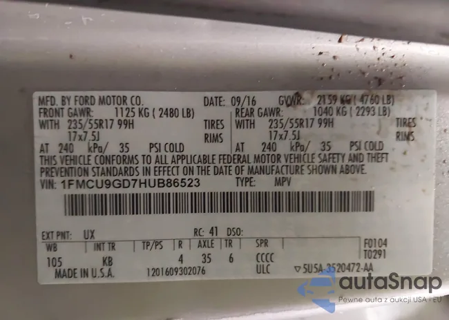 1FMCU9GD7HUB86523: 44230669