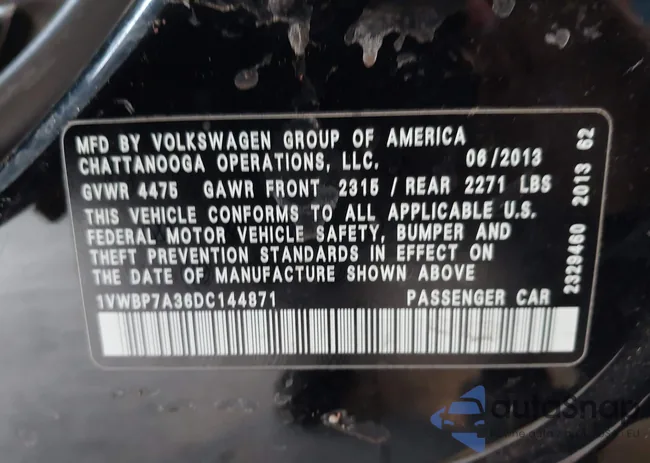 1VWBP7A36DC144871: 44230740