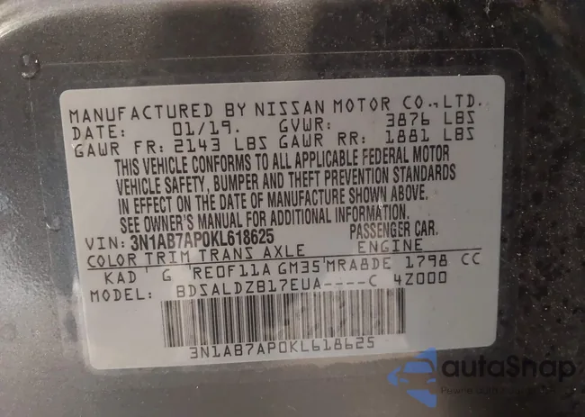 3N1AB7AP0KL618625: 44230750