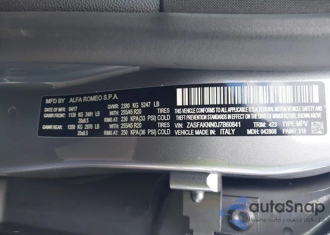 ZASFAKNN0J7B60841: 44230788