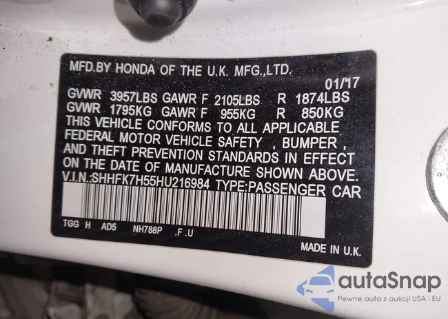 SHHFK7H55HU216984: 44230879