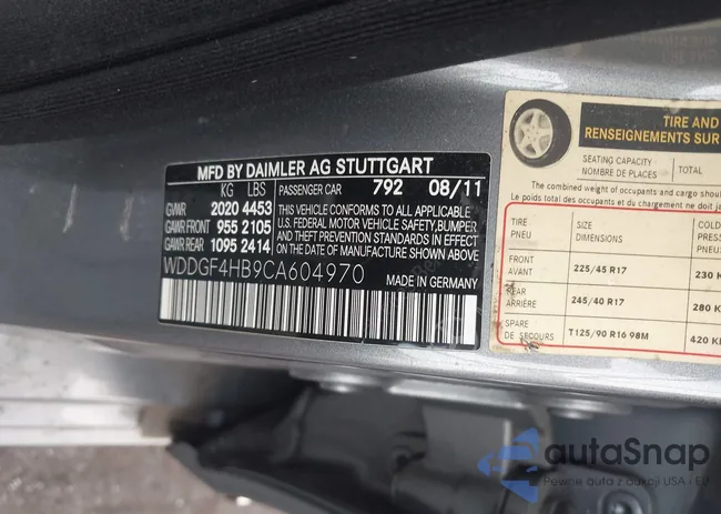 WDDGF4HB9CA604970: 44230911