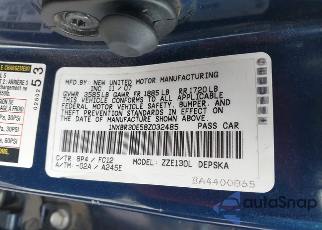 1NXBR30E58Z032485: 44230014