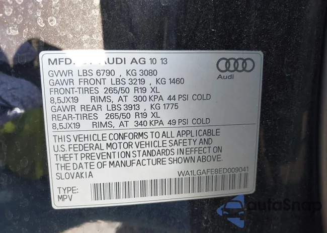 WA1LGAFE8ED009041: 44230016